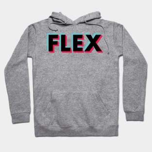 Flex Glitch Black Hoodie